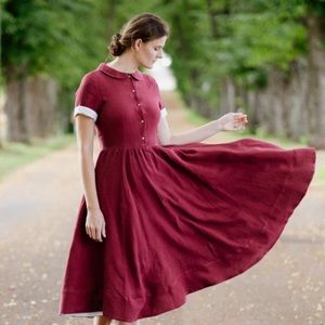 XL Marsala Red Son De Flor dress